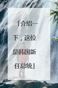介绍一下，这位是韩国新任总统