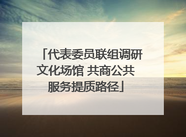 代表委员联组调研文化场馆 共商公共服务提质路径