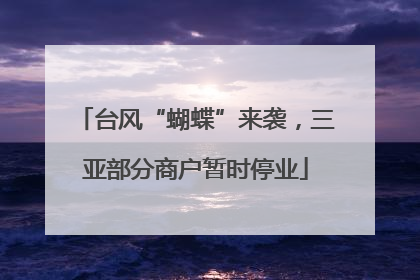 台风“蝴蝶”来袭，三亚部分商户暂时停业