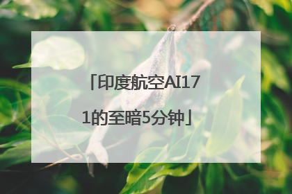 印度航空AI171的至暗5分钟