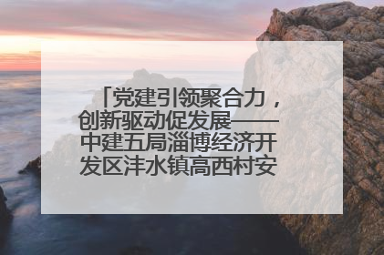 党建引领聚合力，创新驱动促发展——中建五局淄博经济开发区沣水镇高西村安置项目建设纪实