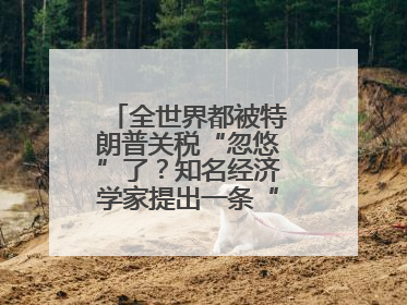 全世界都被特朗普关税“忽悠”了？知名经济学家提出一条“多赢”建议