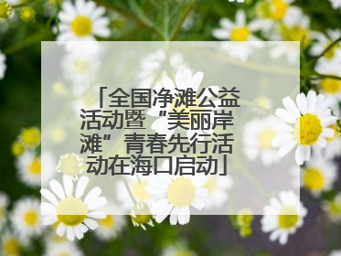 全国净滩公益活动暨“美丽岸滩”青春先行活动在海口启动