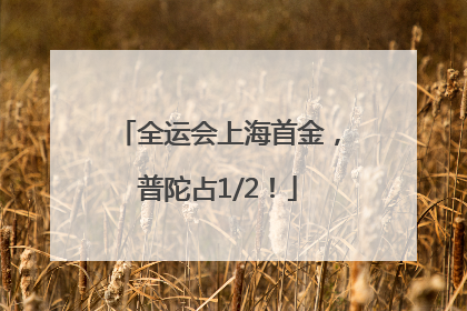 全运会上海首金，普陀占1/2！