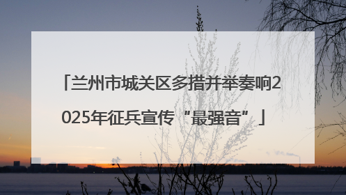 兰州市城关区多措并举奏响2025年征兵宣传“最强音”