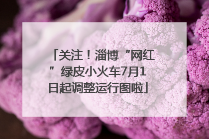 关注！淄博“网红”绿皮小火车7月1日起调整运行图啦