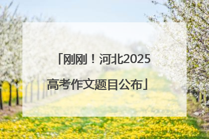 刚刚！河北2025高考作文题目公布