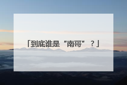 到底谁是“南哥”？
