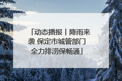 动态播报丨降雨来袭 保定市城管部门全力排涝保畅通