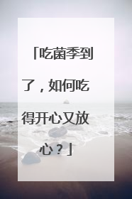吃菌季到了，如何吃得开心又放心？
