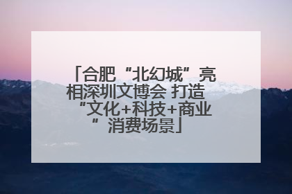 合肥“北幻城”亮相深圳文博会 打造“文化+科技+商业”消费场景