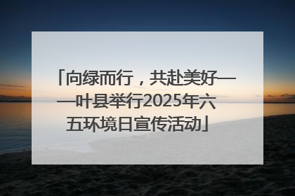 向绿而行，共赴美好——叶县举行2025年六五环境日宣传活动