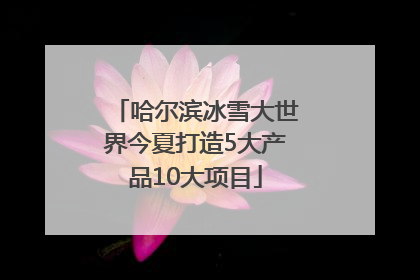 哈尔滨冰雪大世界今夏打造5大产品10大项目