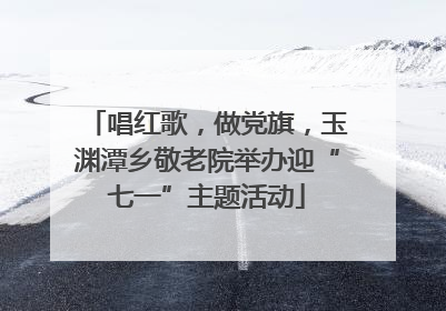 唱红歌，做党旗，玉渊潭乡敬老院举办迎“七一”主题活动