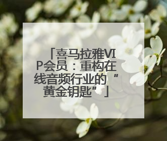喜马拉雅VIP会员：重构在线音频行业的“黄金钥匙”