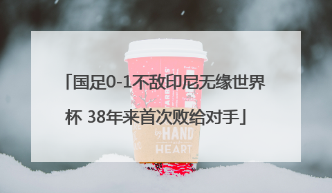 国足0-1不敌印尼无缘世界杯 38年来首次败给对手