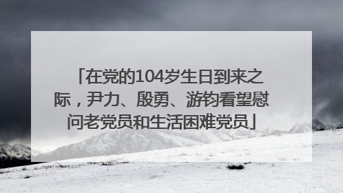 在党的104岁生日到来之际，尹力、殷勇、游钧看望慰问老党员和生活困难党员