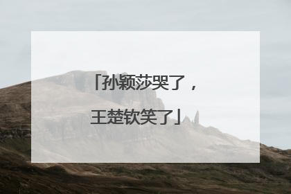 孙颖莎哭了，王楚钦笑了