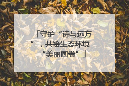 守护“诗与远方”，共绘生态环境“美丽画卷”