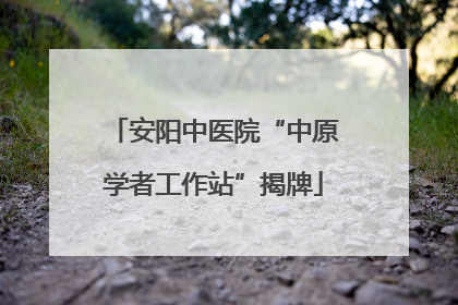 安阳中医院“中原学者工作站”揭牌