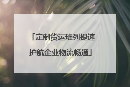 定制货运班列提速 护航企业物流畅通
