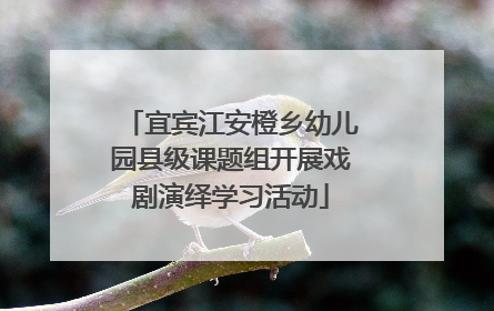 宜宾江安橙乡幼儿园县级课题组开展戏剧演绎学习活动