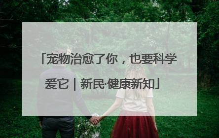宠物治愈了你，也要科学爱它｜新民·健康新知