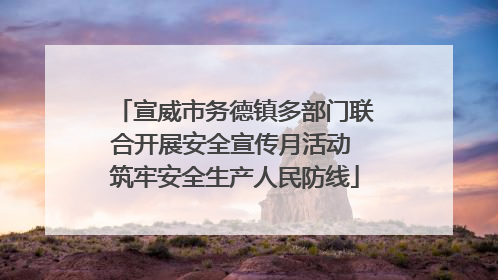 宣威市务德镇多部门联合开展安全宣传月活动 筑牢安全生产人民防线