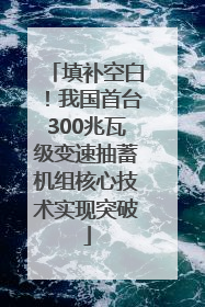 填补空白！我国首台300兆瓦级变速抽蓄机组核心技术实现突破