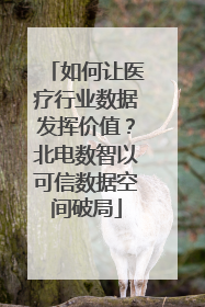 如何让医疗行业数据发挥价值？北电数智以可信数据空间破局