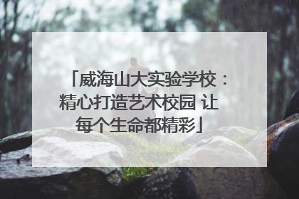 威海山大实验学校：精心打造艺术校园 让每个生命都精彩