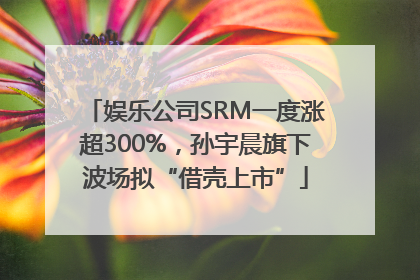 娱乐公司SRM一度涨超300%，孙宇晨旗下波场拟“借壳上市”