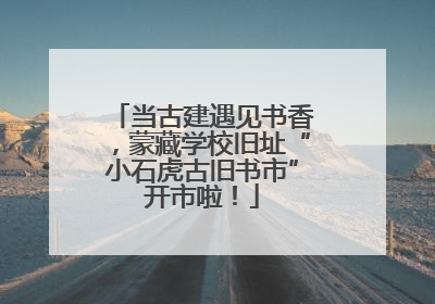 当古建遇见书香，蒙藏学校旧址“小石虎古旧书市”开市啦！