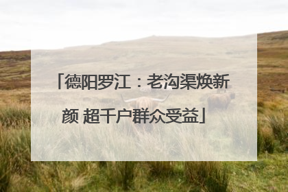 德阳罗江：老沟渠焕新颜 超千户群众受益