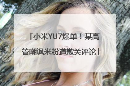 小米YU7爆单！某高管嘲讽米粉道歉关评论