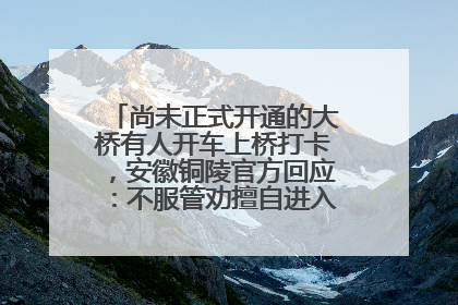 尚未正式开通的大桥有人开车上桥打卡，安徽铜陵官方回应：不服管劝擅自进入，已采取措施