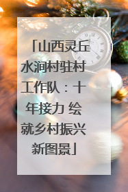 山西灵丘水涧村驻村工作队：十年接力 绘就乡村振兴新图景