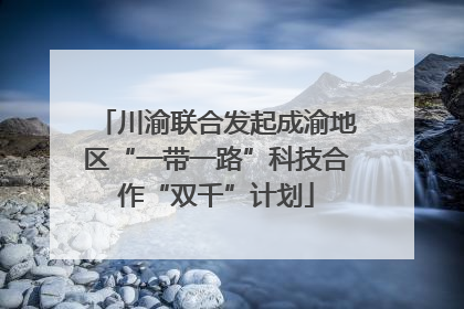 川渝联合发起成渝地区“一带一路”科技合作“双千”计划