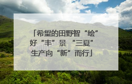 希望的田野智“绘”好“丰”景 “三夏”生产向“新”而行