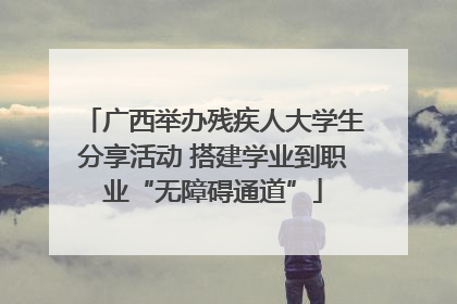 广西举办残疾人大学生分享活动 搭建学业到职业“无障碍通道”