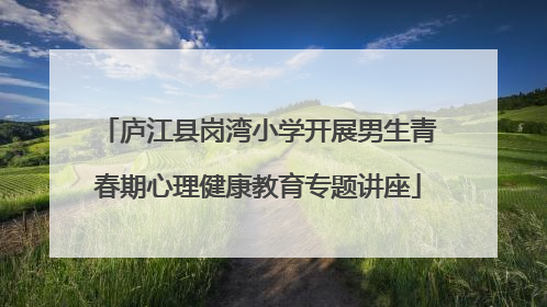 庐江县岗湾小学开展男生青春期心理健康教育专题讲座