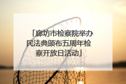 廊坊市检察院举办民法典颁布五周年检察开放日活动