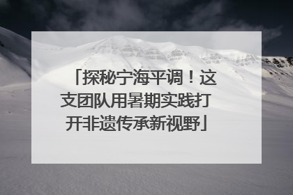 探秘宁海平调！这支团队用暑期实践打开非遗传承新视野