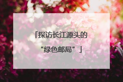 探访长江源头的“绿色邮局”