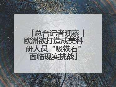 总台记者观察丨欧洲欲打造成美科研人员“吸铁石”面临现实挑战