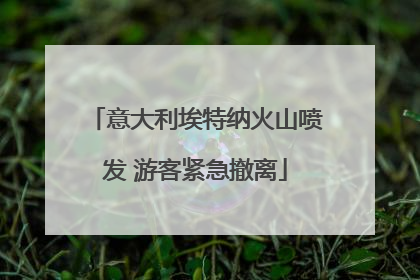 意大利埃特纳火山喷发 游客紧急撤离