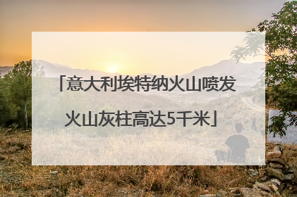 意大利埃特纳火山喷发 火山灰柱高达5千米