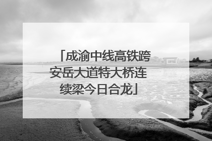 成渝中线高铁跨安岳大道特大桥连续梁今日合龙