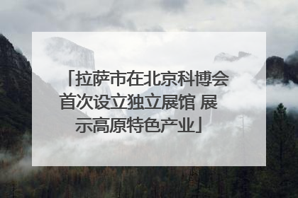 拉萨市在北京科博会首次设立独立展馆 展示高原特色产业