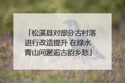 松溪县对部分古村落进行改造提升 在绿水青山间邂逅古韵乡愁